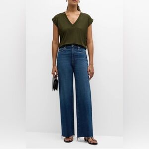 NWT Paige Anessa 31” Wide-Leg Jeans with Raw Hem Size 27 Ancient 31 Inseam